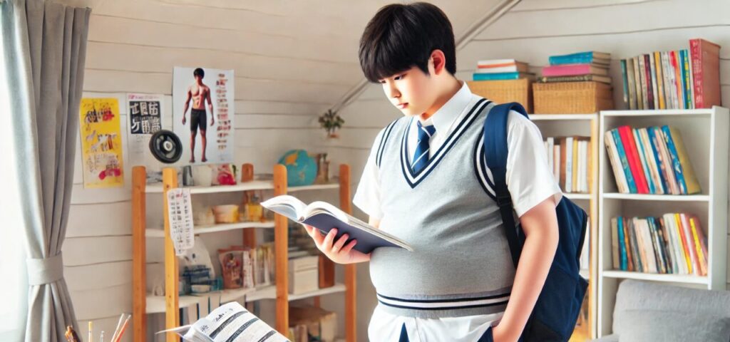 ダイエットしたい日本人男子中学生