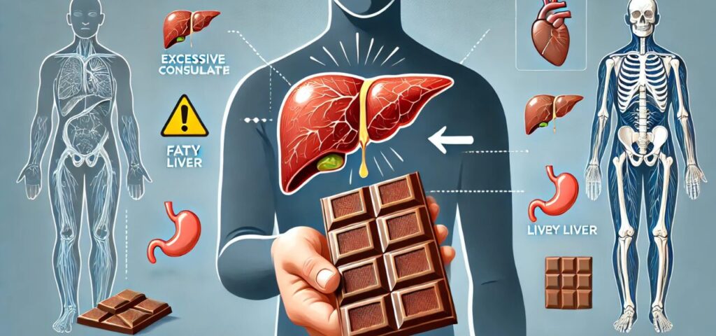 チョコレートが肝臓に悪い様子